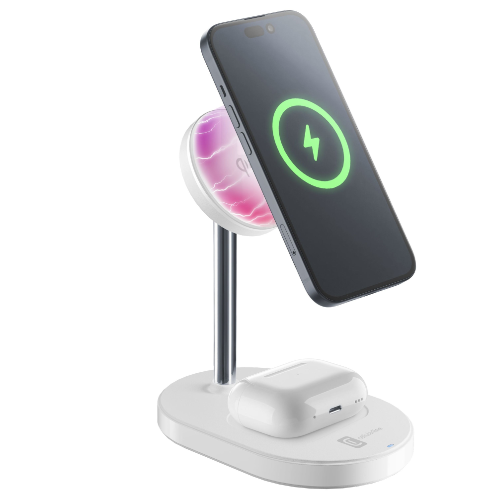 MAG DUO STAZIONE DI RICARICA WIRELESS CON MAGSAFE - CELLULARLINE