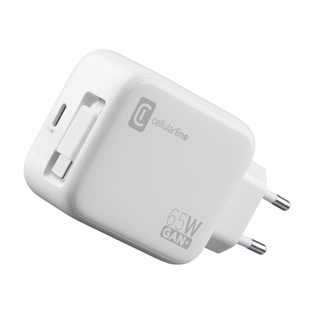 ALIMENTATORE 65W CON CAVO RETRATTILE CELLULARLINE