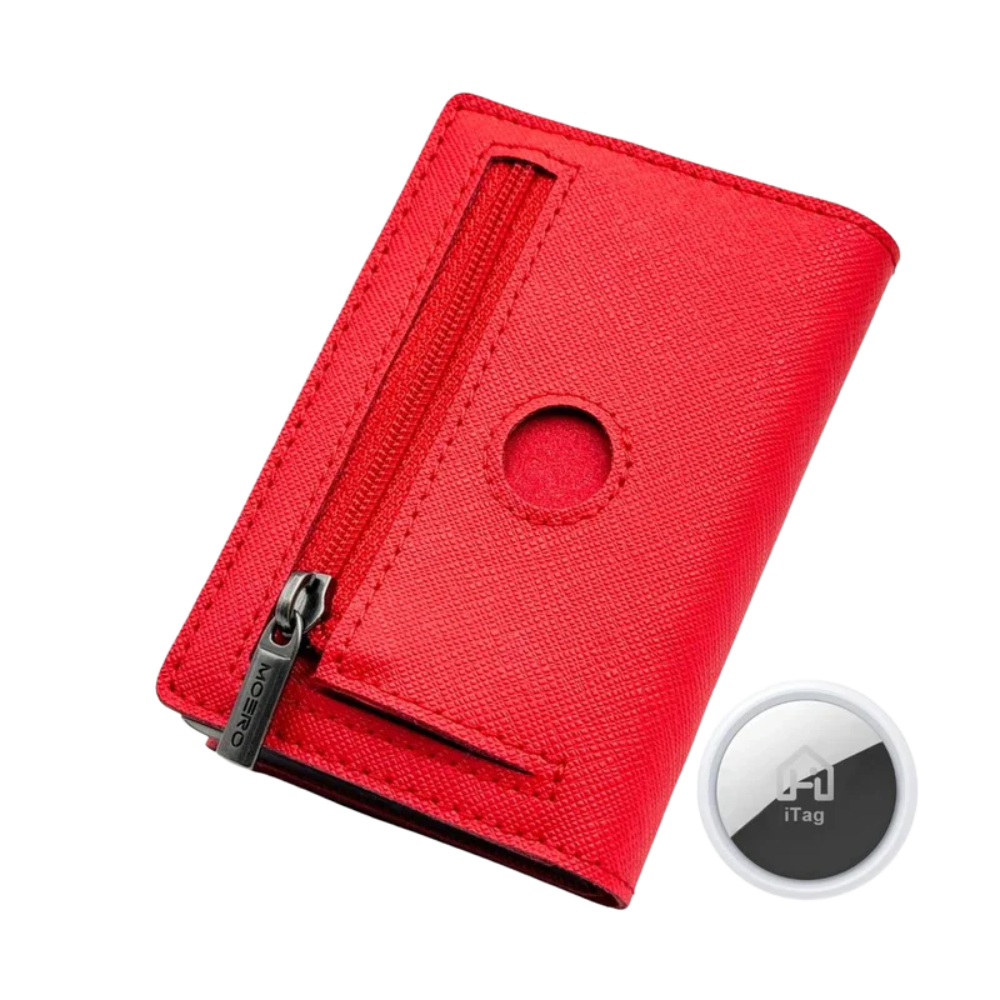 WALLET AIRTAG PRO SAFFIANO MOERO